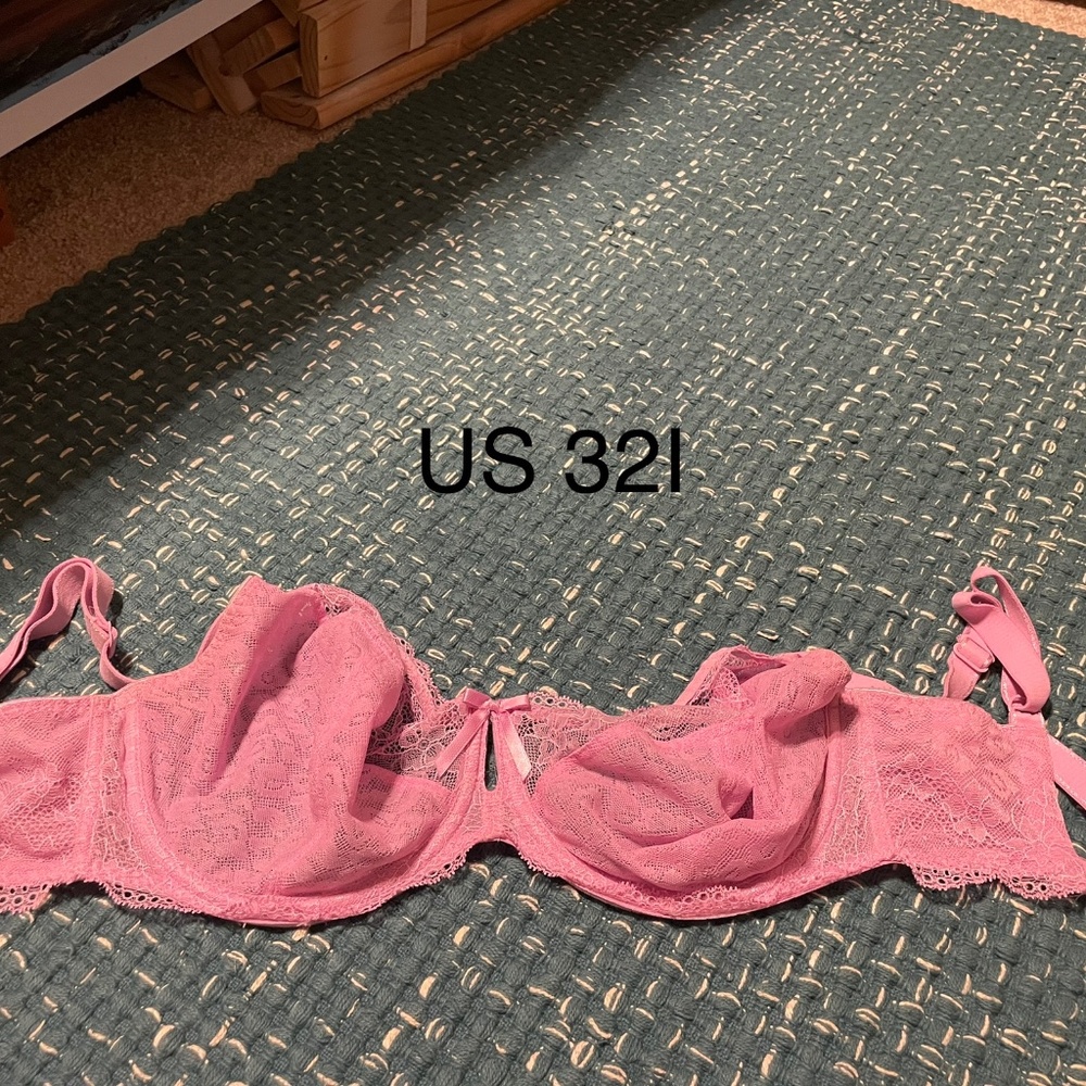 Freya lace pink underwire plunge 32G (D6)